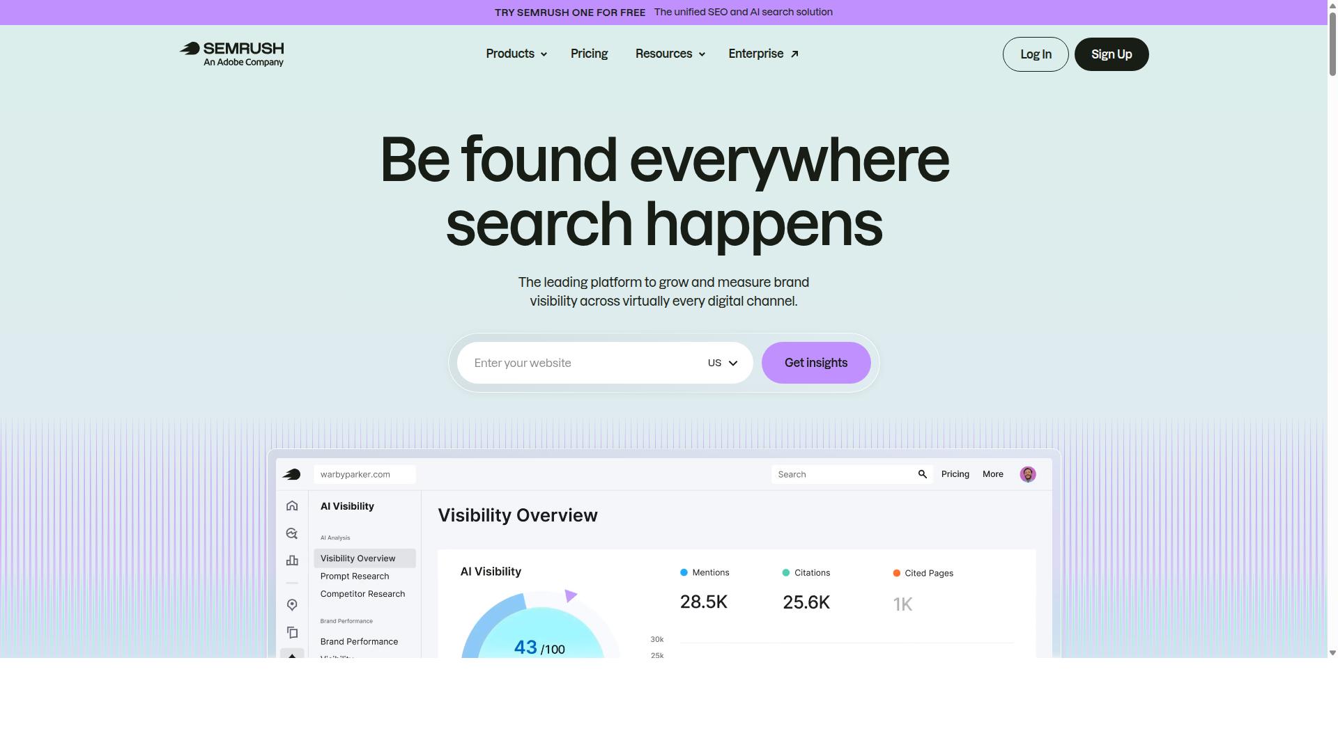 Semrush SEO Toolkit website